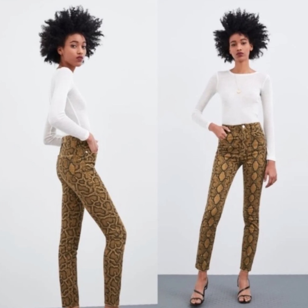 SOLD!!! Snake Pants Jeans Print Hi-Rise Skinny NWT - Picture 3 of 4